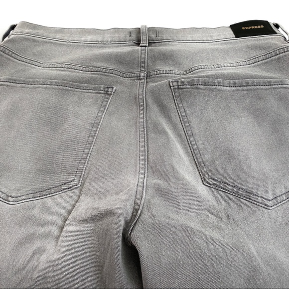 NWT Super High Waist Light Gray Mom Jeans - Picture 5 of 12